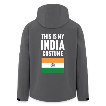 Das ist mein Indien Kostüm - Recycelte Männer Softshell-Jacke von Stanley/Stella - Anthrazit - Hinten - AI Model Male 185 light (185cm)