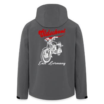 Kult Moped Simson S 51 DDR Ostalgie - Recycelte Männer Softshell-Jacke von Stanley/Stella - Anthrazit - Hinten - AI Model Male 185 light (185cm)