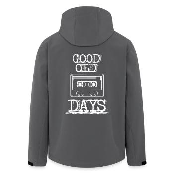 good old Days Kassette weiß - Recycelte Männer Softshell-Jacke von Stanley/Stella - Anthrazit - Hinten - AI Model Male 185 light (185cm)