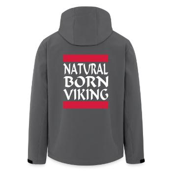 Natural Born Viking 2 - Recycelte Männer Softshell-Jacke von Stanley/Stella - Anthrazit - Hinten - AI Model Male 185 light (185cm)