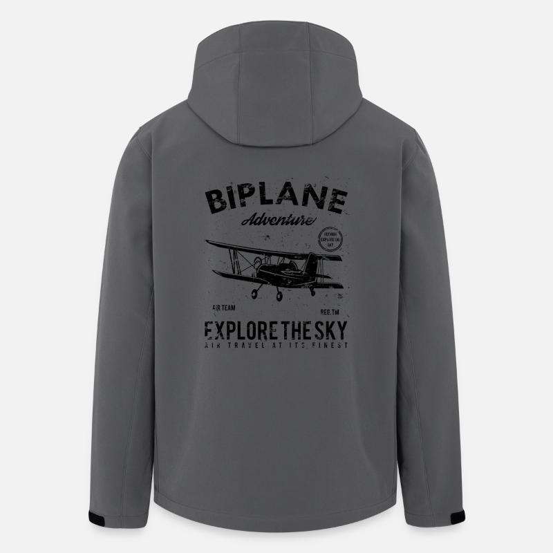 Flugzeug - Recycelte Männer Softshell-Jacke von Stanley/Stella - Anthrazit