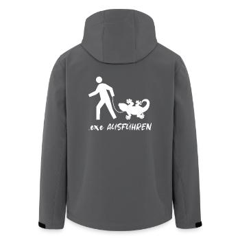Exe Ausführen Admin Programmier Informatiker IT - Recycelte Männer Softshell-Jacke von Stanley/Stella - Anthrazit - Hinten - AI Model Male 185 light (185cm)