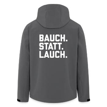 Bauch statt Lauch - Recycelte Männer Softshell-Jacke von Stanley/Stella - Anthrazit - Hinten - AI Model Male 185 light (185cm)