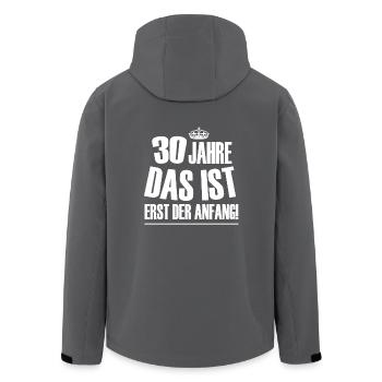 30 Geburtstag - Recycelte Männer Softshell-Jacke von Stanley/Stella - Anthrazit - Hinten - AI Model Male 185 light (185cm)