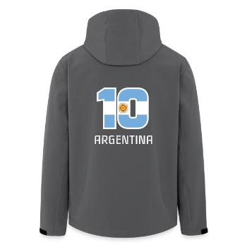 Argentinien 2018 Fußball Nationalmannschaft Fan 10 Geschenk - Recycelte Männer Softshell-Jacke von Stanley/Stella - Anthrazit - Hinten - AI Model Male 185 light (185cm)