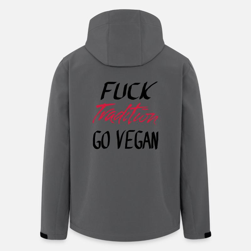 FUCK Tradition GO VEGAN - Recycelte Männer Softshell-Jacke von Stanley/Stella - Anthrazit