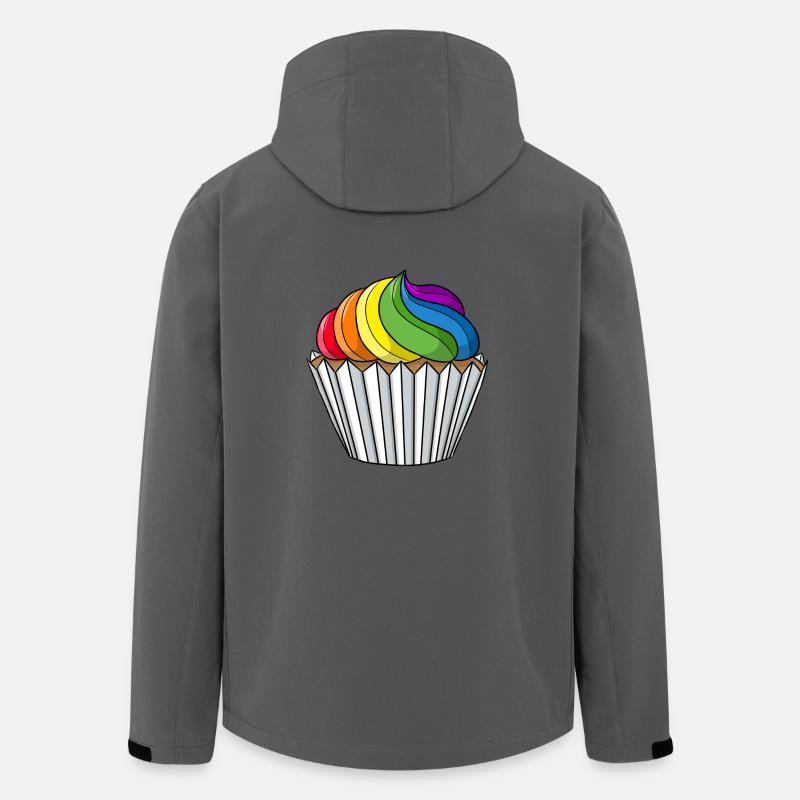 Gay Pride Cupcake - Recycelte Männer Softshell-Jacke von Stanley/Stella - Anthrazit