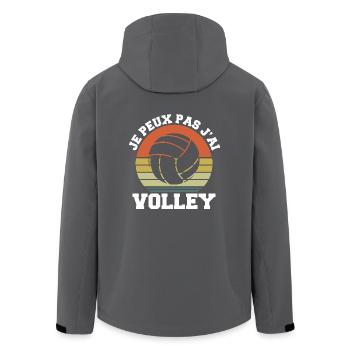 Ich kann nicht Ich habe Volley Humor Geschenk - Recycelte Männer Softshell-Jacke von Stanley/Stella - Anthrazit - Hinten - AI Model Male 185 light (185cm)