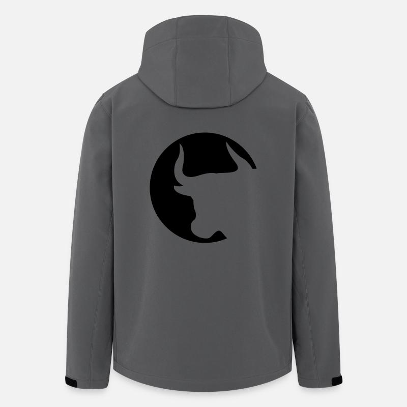 Stier - Recycelte Männer Softshell-Jacke von Stanley/Stella - Anthrazit