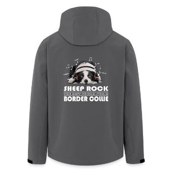 BORDER COLLIE SHEEP ROCK - Recycelte Männer Softshell-Jacke von Stanley/Stella - Anthrazit - Hinten - AI Model Male 185 light (185cm)