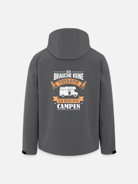 Campen Camping Wohnmobil Wohnwagen Urlaub - Recycelte Männer Softshell-Jacke von Stanley/Stella - Anthrazit