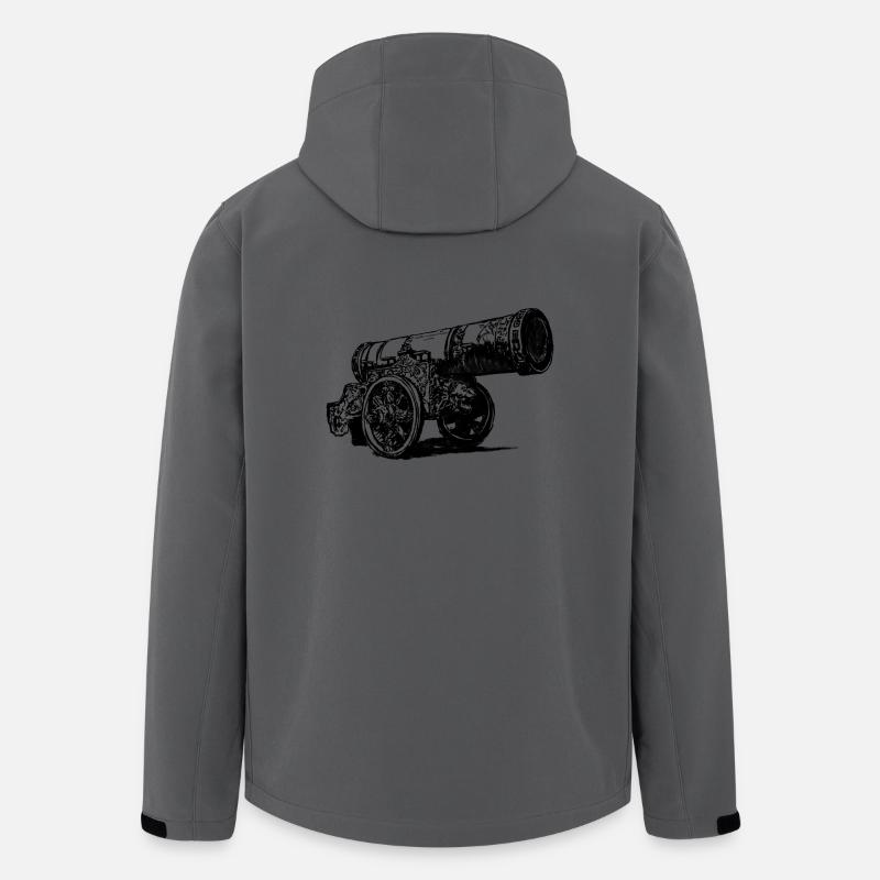 Kanone - Recycelte Männer Softshell-Jacke von Stanley/Stella - Anthrazit
