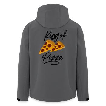 Pizza - Men’s Recycled Softshell Jacket by Stanley/Stella - anthracite - Back - AI Model Male 185 light (185cm)