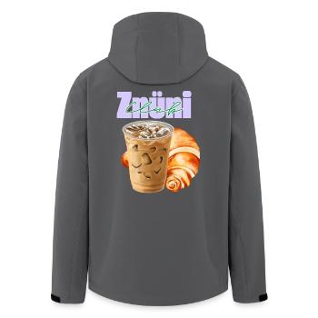 Znüni Club Iced Coffee - Recycelte Männer Softshell-Jacke von Stanley/Stella - Anthrazit - Hinten - AI Model Male 185 light (185cm)