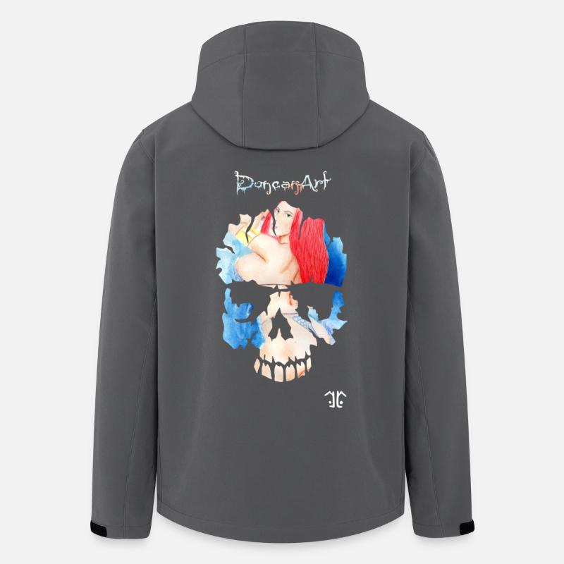 Skull-Logo reds - Recycelte Männer Softshell-Jacke von Stanley/Stella - Anthrazit