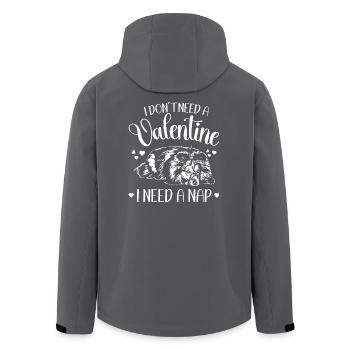 Sheltie Valentinstag Hunde Hund Wilsigns - Recycelte Männer Softshell-Jacke von Stanley/Stella - Anthrazit - Hinten - AI Model Male 185 light (185cm)