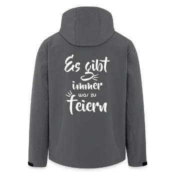Party - Immer was zu feiern - Recycelte Männer Softshell-Jacke von Stanley/Stella - Anthrazit - Hinten - AI Model Male 185 light (185cm)