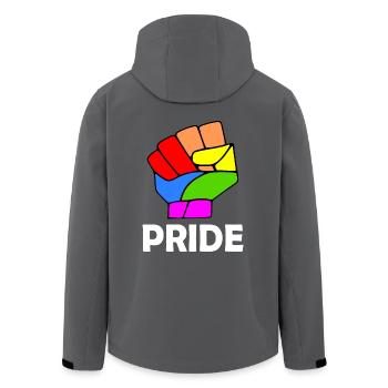 Pride - Recycelte Männer Softshell-Jacke von Stanley/Stella - Anthrazit - Hinten - AI Model Male 185 light (185cm)