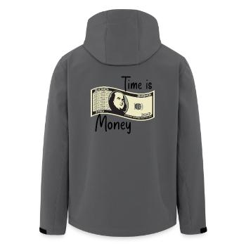 Time is money - Men’s Recycled Softshell Jacket by Stanley/Stella - anthracite - Back - AI Model Male 185 light (185cm)