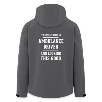 Originelles Geschenk für einen Krankenwagenfahrer - Recycelte Männer Softshell-Jacke von Stanley/Stella - Anthrazit - Hinten - AI Model Male 185 light (185cm)