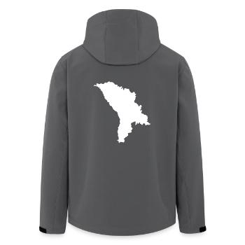Moldawien originelle Geschenkidee - Recycelte Männer Softshell-Jacke von Stanley/Stella - Anthrazit - Hinten - AI Model Male 185 light (185cm)