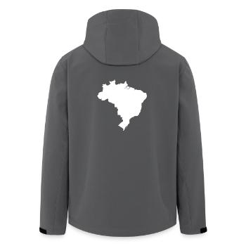 Brasilien originelle Geschenkidee - Recycelte Männer Softshell-Jacke von Stanley/Stella - Anthrazit - Hinten - AI Model Male 185 light (185cm)