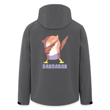 Süße Eule Owl Dabbing Tanz Statement Fun Geschenk - Recycelte Männer Softshell-Jacke von Stanley/Stella - Anthrazit - Hinten - AI Model Male 185 light (185cm)