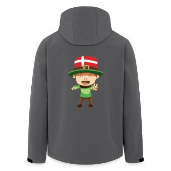 Kobold Fabel Leprechaun Flagge Denmark Geschenk - Recycelte Männer Softshell-Jacke von Stanley/Stella - Anthrazit - Hinten - AI Model Male 185 light (185cm)