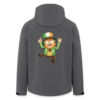 Kobold Fabel Leprechaun Flagge Ireland Geschenk - Recycelte Männer Softshell-Jacke von Stanley/Stella - Anthrazit - Hinten - AI Model Male 185 light (185cm)