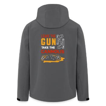 Pistole Frieden Statement Lustig Gun Geschenk - Recycelte Männer Softshell-Jacke von Stanley/Stella - Anthrazit - Hinten - AI Model Male 185 light (185cm)