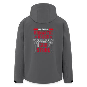 Pistole Waffen Statement Lustig Gun Geschenk - Recycelte Männer Softshell-Jacke von Stanley/Stella - Anthrazit - Hinten - AI Model Male 185 light (185cm)