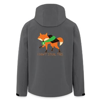Lustiger Fuchs Fox Schokolade Trend Fun Geschenk - Recycelte Männer Softshell-Jacke von Stanley/Stella - Anthrazit - Hinten - AI Model Male 185 light (185cm)