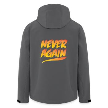 Anti Waffen Slogan Waffengegner Anti Gun Geschenk - Recycelte Männer Softshell-Jacke von Stanley/Stella - Anthrazit - Hinten - AI Model Male 185 light (185cm)