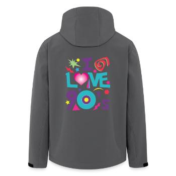 I love the 90s Disco Musik R&B Hip Hop Geschenk - Recycelte Männer Softshell-Jacke von Stanley/Stella - Anthrazit - Hinten - AI Model Male 185 light (185cm)