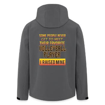 Volleyball Mom or Dad großziehen Geschenk - Recycelte Männer Softshell-Jacke von Stanley/Stella - Anthrazit - Hinten - AI Model Male 185 light (185cm)