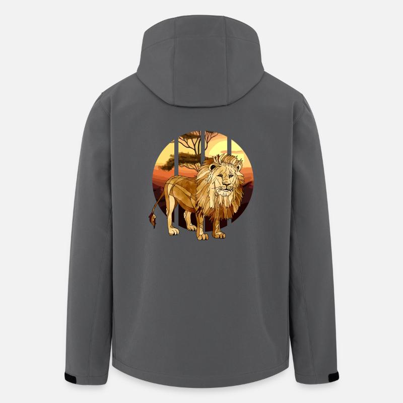 lion - Veste softshell homme en polyester recyclé Stanley/Stella - charbon