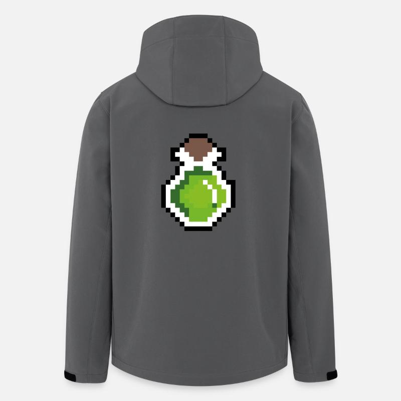 Trank gruen Pixel - Recycelte Männer Softshell-Jacke von Stanley/Stella - Anthrazit
