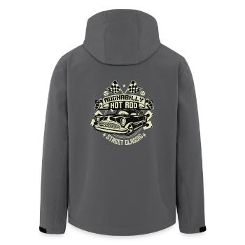 Rockabilly Hot Rod - Recycelte Männer Softshell-Jacke von Stanley/Stella - Anthrazit - Hinten - AI Model Male 185 light (185cm)