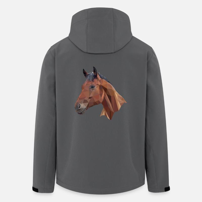 Pferd Poly - Recycelte Männer Softshell-Jacke von Stanley/Stella - Anthrazit