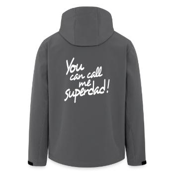you can call me superdad - Recycelte Männer Softshell-Jacke von Stanley/Stella - Anthrazit - Hinten - AI Model Male 185 light (185cm)