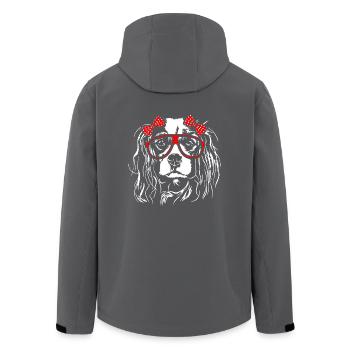 CAVALIER KING CHARLES SPANIEL Mädchen Wilsigns - Recycelte Männer Softshell-Jacke von Stanley/Stella - Anthrazit - Hinten - AI Model Male 185 light (185cm)