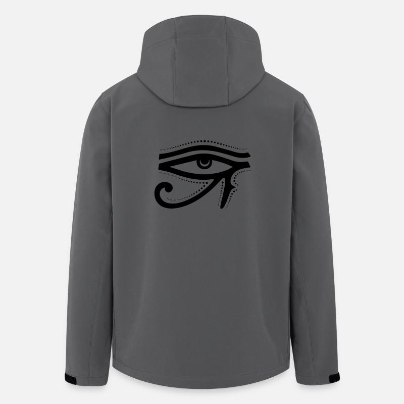 Oeil gauche d'Horus - Veste softshell homme en polyester recyclé Stanley/Stella - charbon