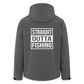 Straight Outta Fishing - Recycelte Männer Softshell-Jacke von Stanley/Stella - Anthrazit - Hinten - AI Model Male 185 light (185cm)