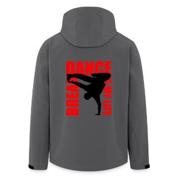break dance is my life - Recycelte Männer Softshell-Jacke von Stanley/Stella - Anthrazit - Hinten - AI Model Male 185 light (185cm)