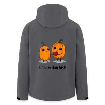 Amour de la citrouille - Veste softshell homme en polyester recyclé Stanley/Stella - charbon - Dos - AI Model Male 185 light (185cm)