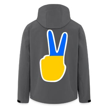 ukraine - Recycelte Männer Softshell-Jacke von Stanley/Stella - Anthrazit - Hinten - AI Model Male 185 light (185cm)
