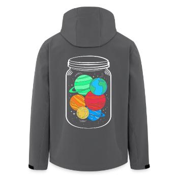 Raumfahrt Weltall Outer Space Planeten Universum - Recycelte Männer Softshell-Jacke von Stanley/Stella - Anthrazit - Hinten - AI Model Male 185 light (185cm)