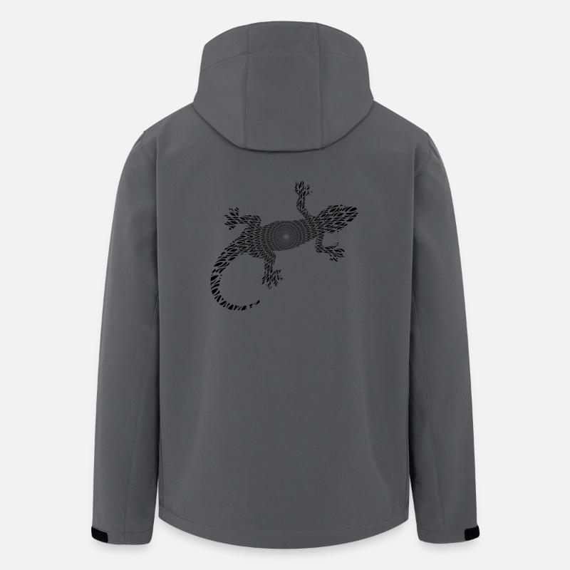 Gecko Mandala - Recycelte Männer Softshell-Jacke von Stanley/Stella - Anthrazit
