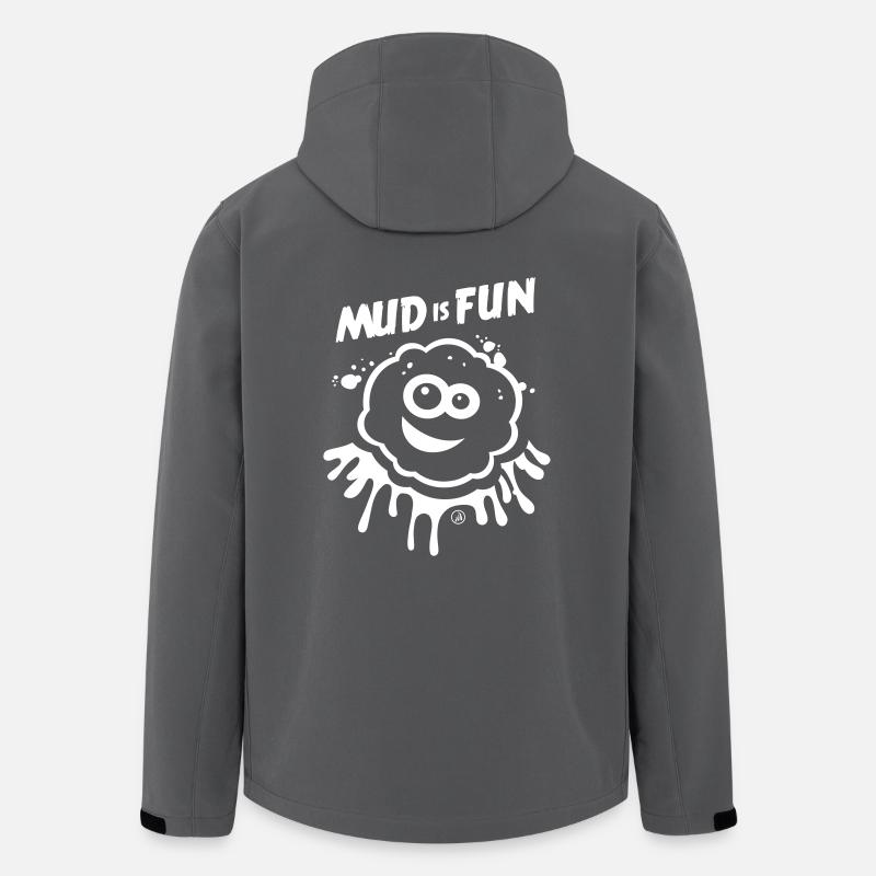 Mud is Fun - Men’s Recycled Softshell Jacket by Stanley/Stella - anthracite