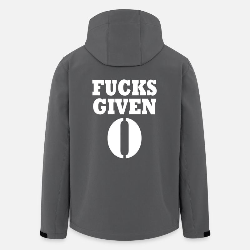 Zero fucks given - Veste softshell homme en polyester recyclé Stanley/Stella - charbon